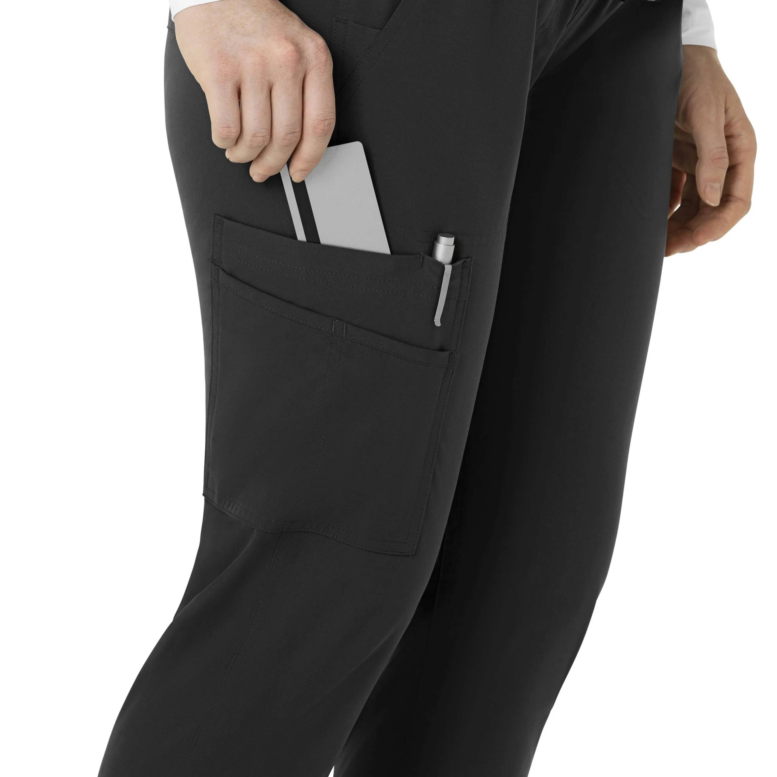 Force Essentials C54113 Maternity Jogger Scrub Pants Black