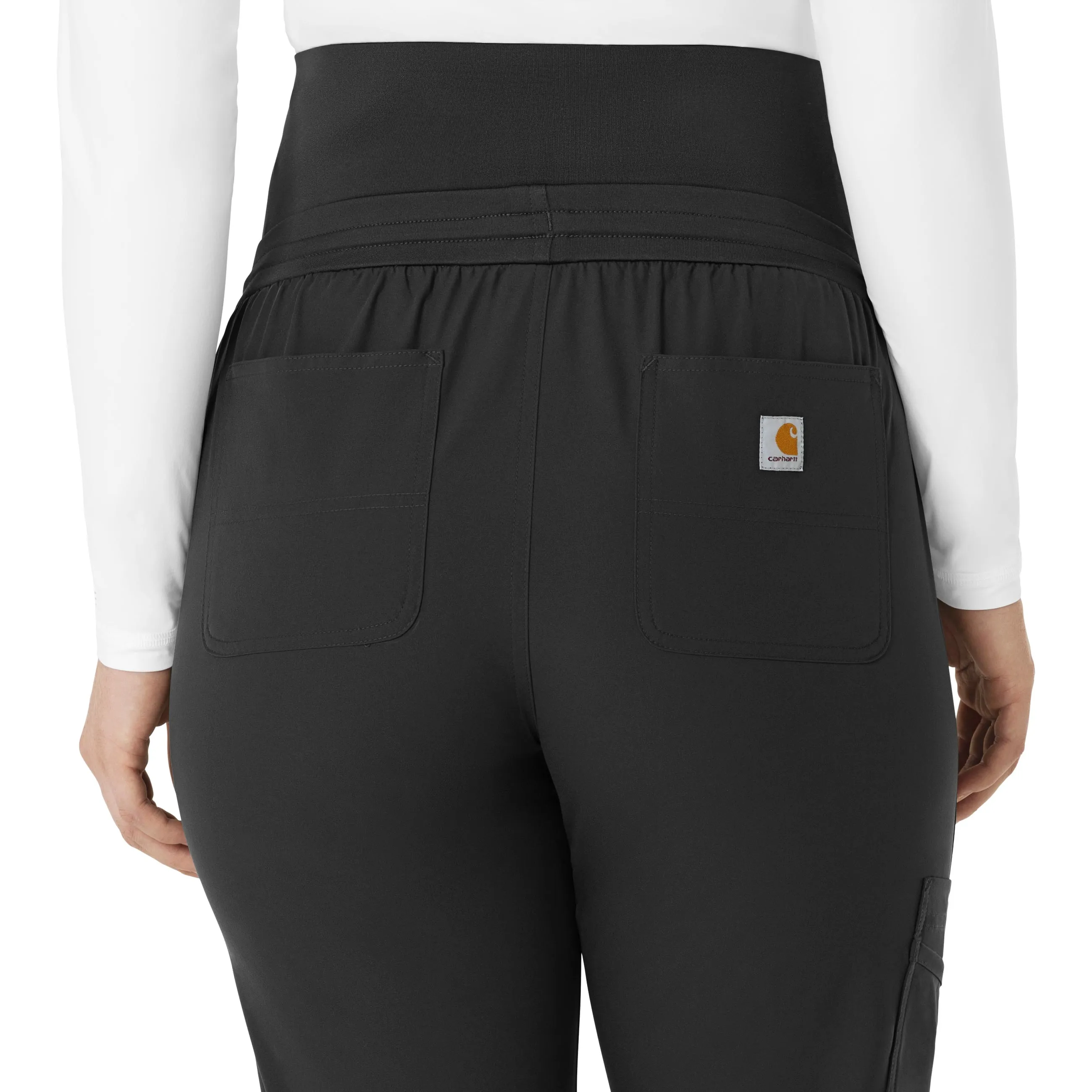 Force Essentials C54113 Maternity Jogger Scrub Pants Black
