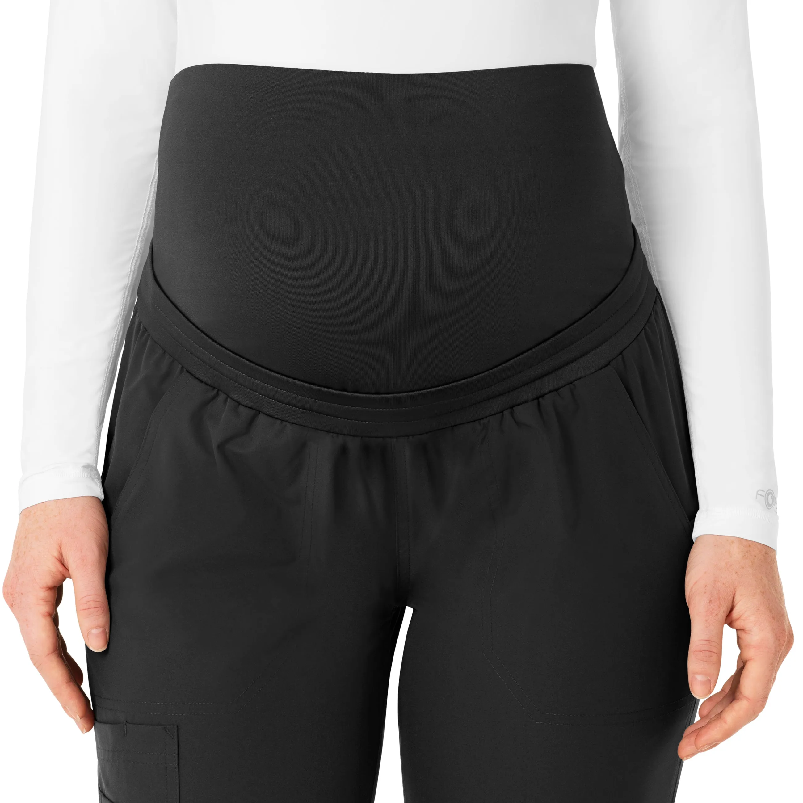 Force Essentials C54113 Maternity Jogger Scrub Pants Black