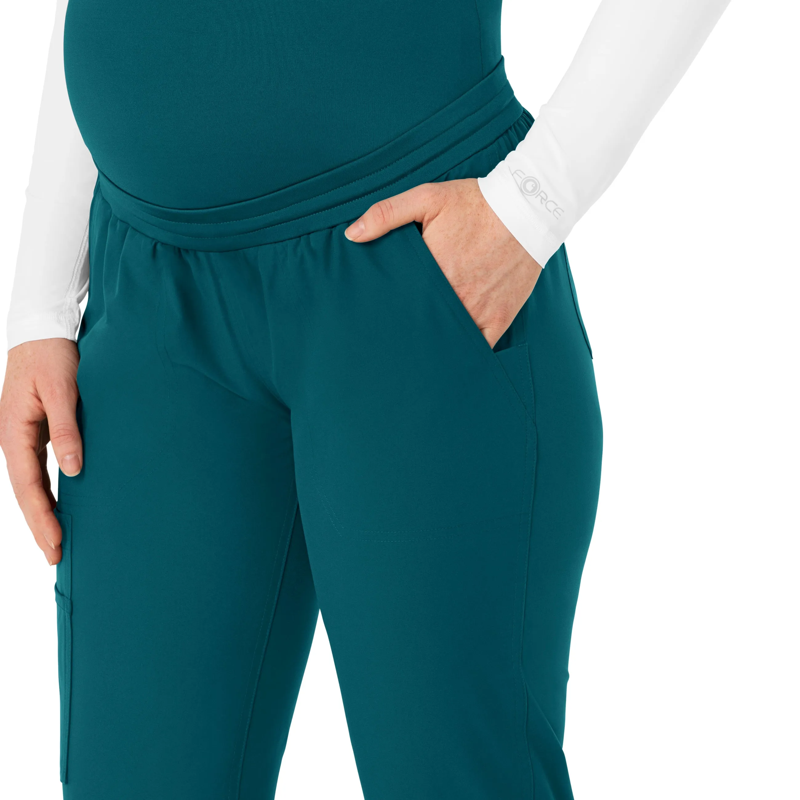 Force Essentials C54113 Maternity Jogger Scrub Pants Caribbean
