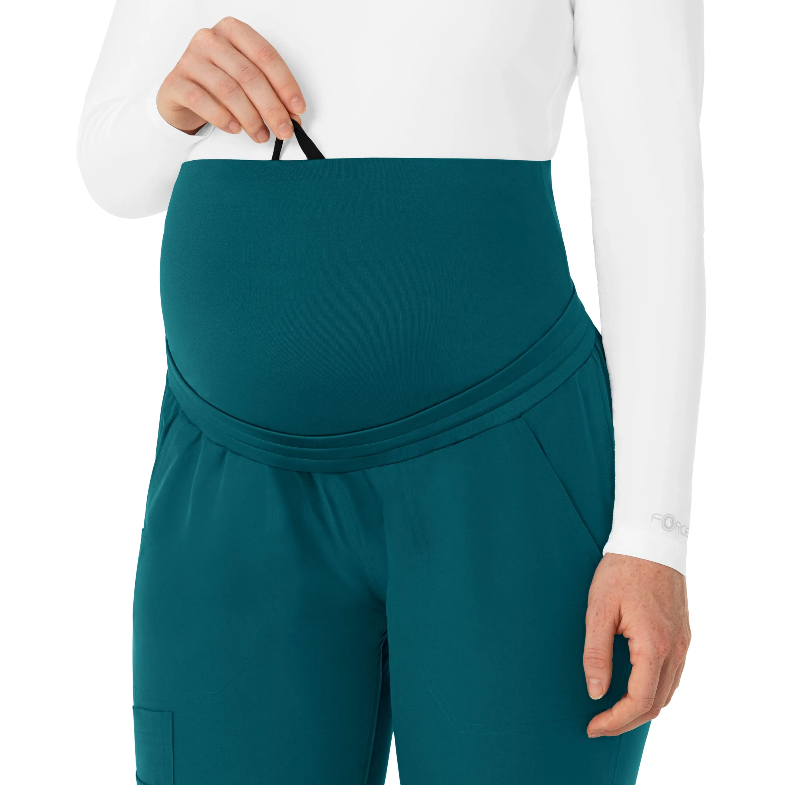 Force Essentials C54113 Maternity Jogger Scrub Pants Caribbean