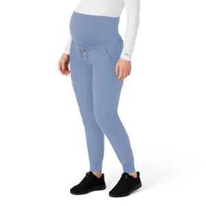 Force Essentials C54113 Maternity Jogger Scrub Pants Ceil Blue