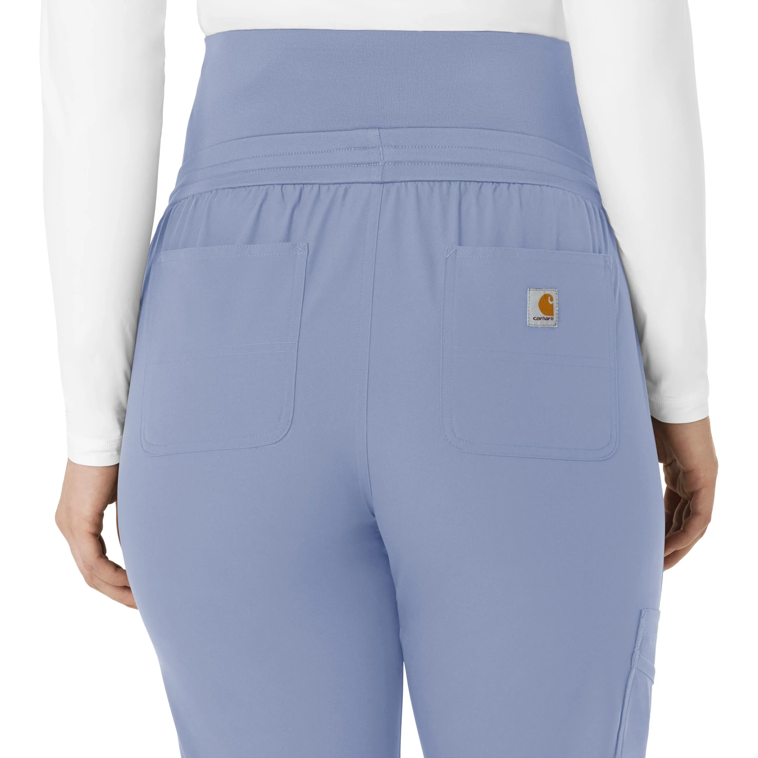 Force Essentials C54113 Maternity Jogger Scrub Pants Ceil Blue