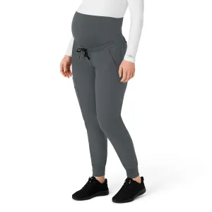 Force Essentials C54113 Maternity Jogger Scrub Pants Pewter