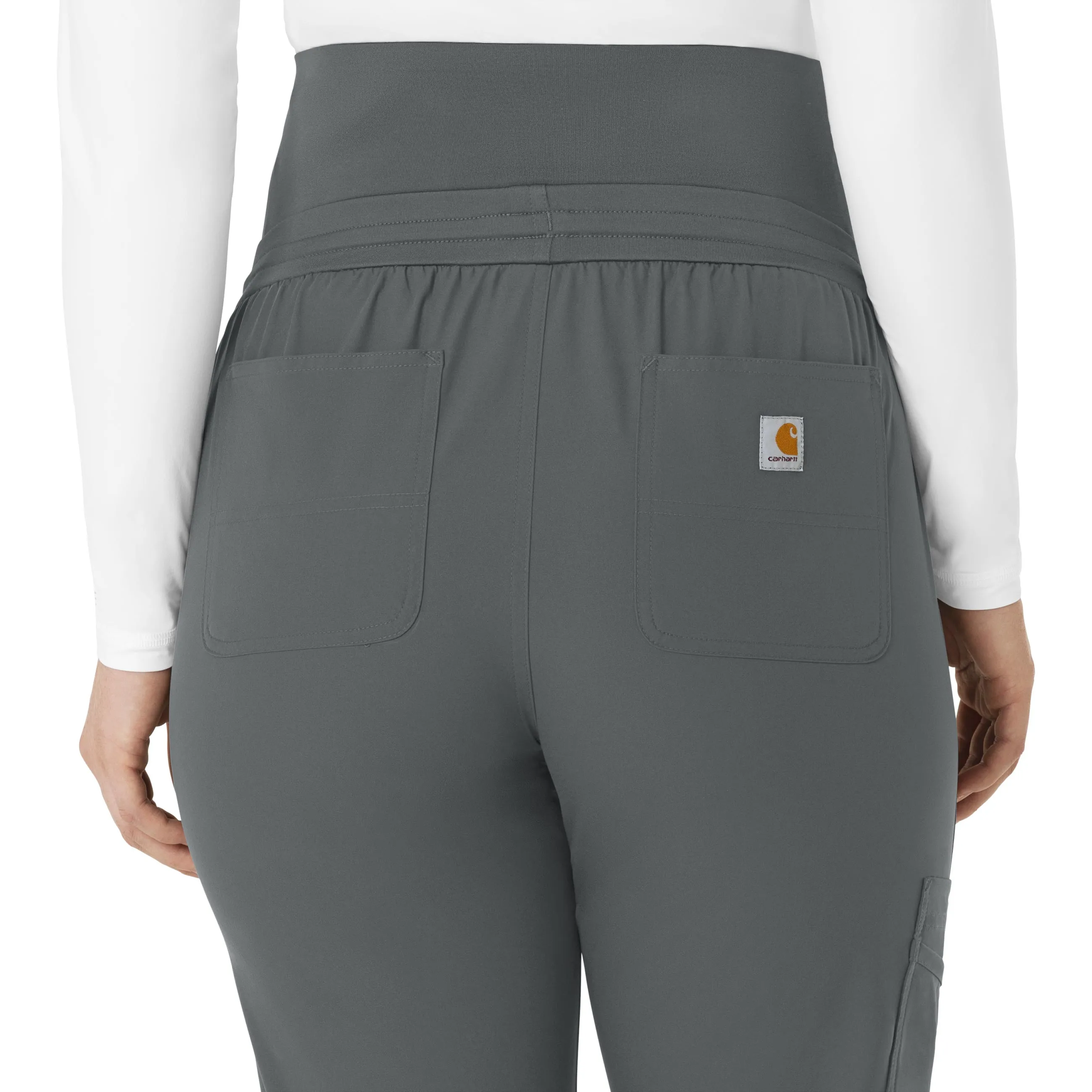 Force Essentials C54113 Maternity Jogger Scrub Pants Pewter