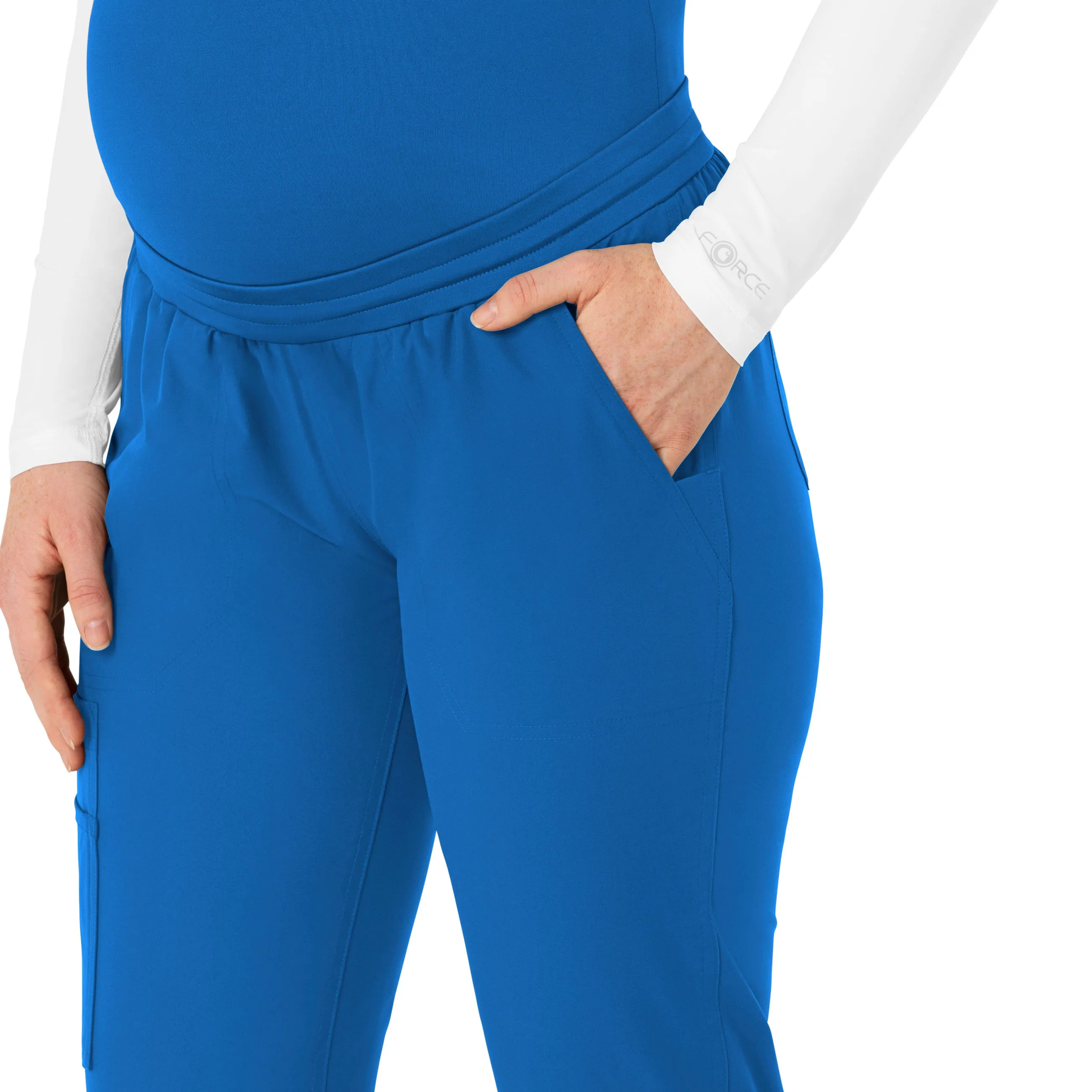 Force Essentials C54113 Maternity Jogger Scrub Pants Royal