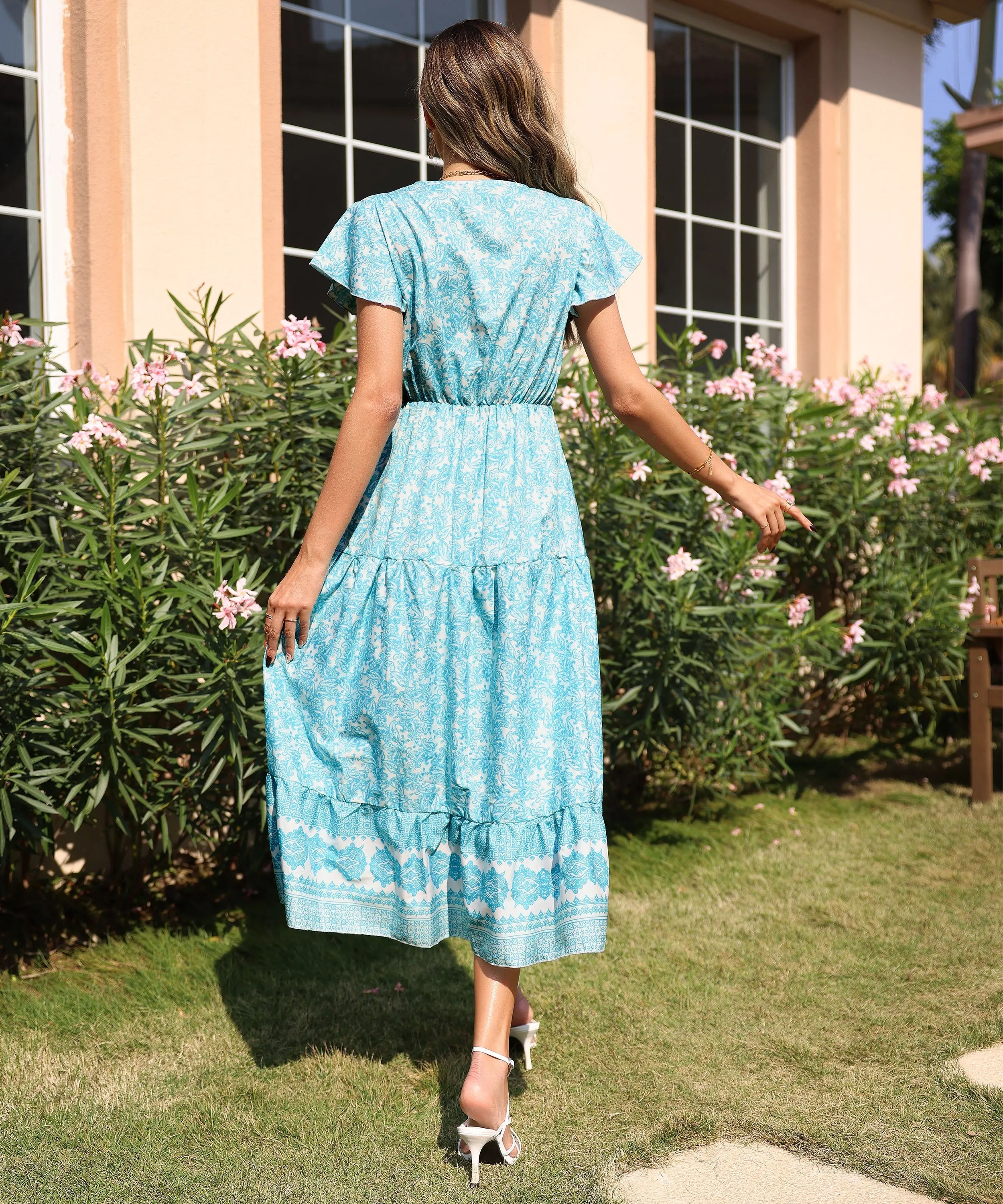 Freddie Maxi Dress - Green Print