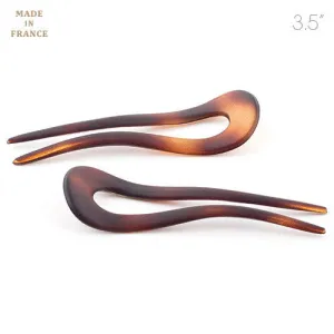 French Matt Crink Hair Pins - Pair