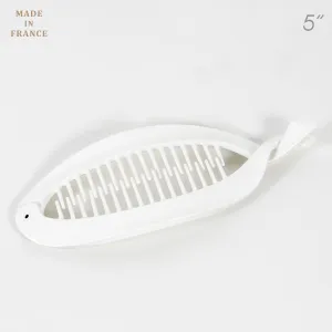 French Twisted Lock Style White Banana Hair Clip