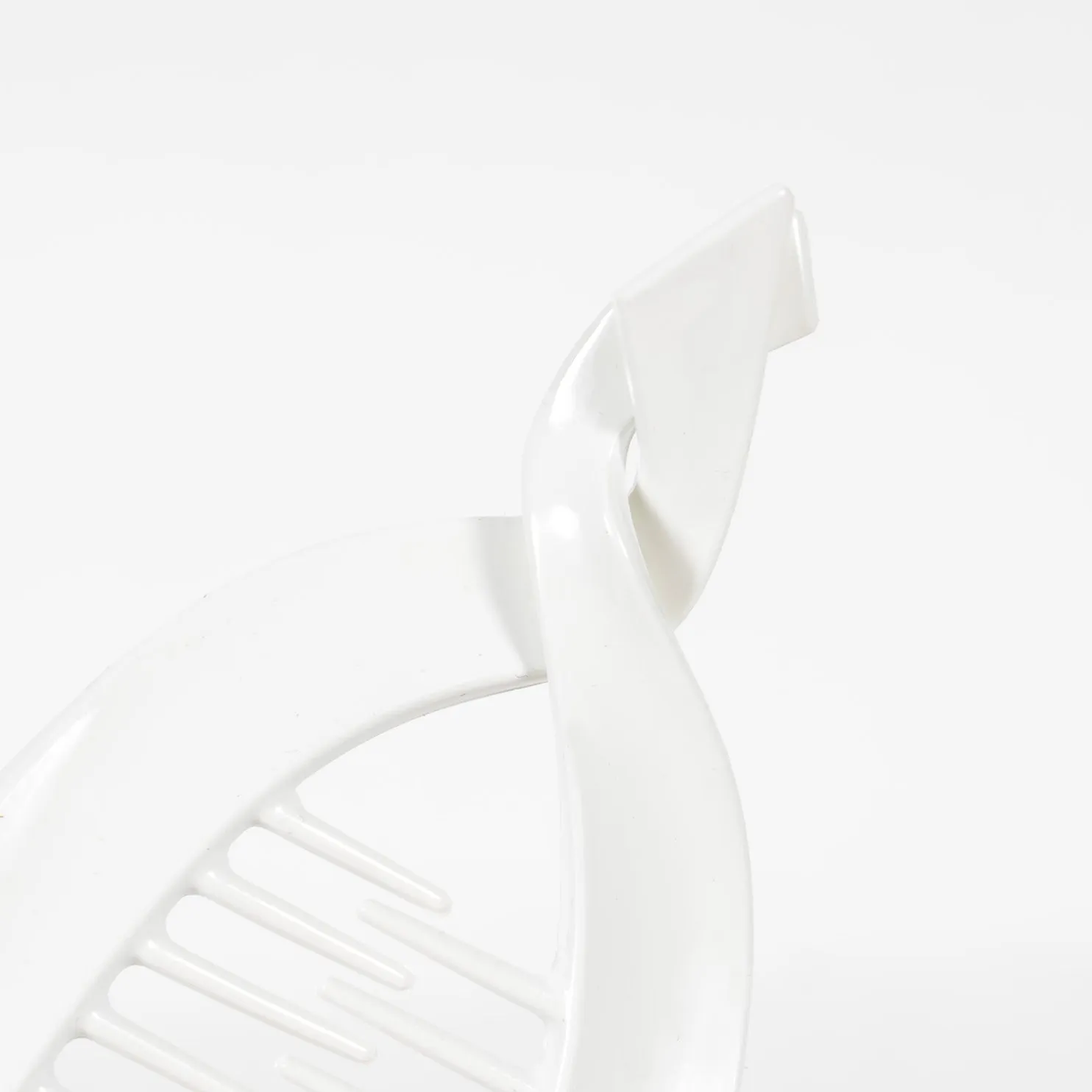 French Twisted Lock Style White Banana Hair Clip