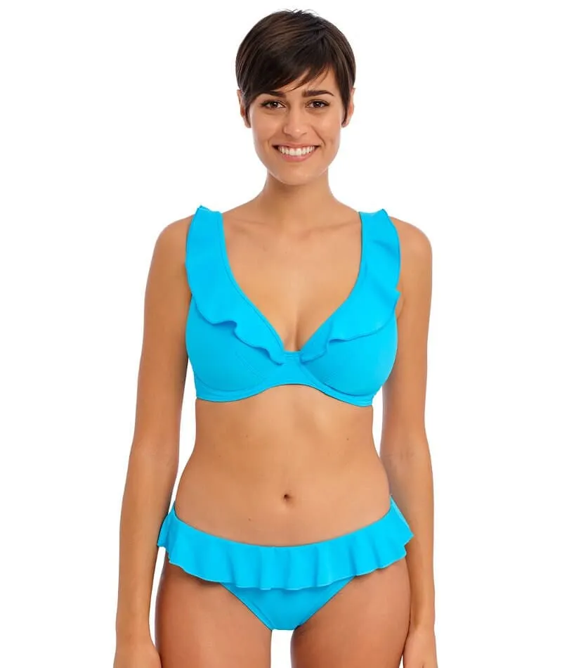 Freya Swim Jewel Cove Underwire High Apex Bikini Top - Plain Turquoise