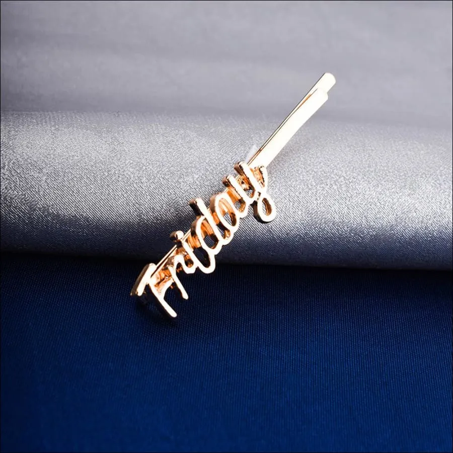 Friday Alloy Golden Hair Pin