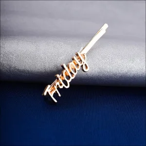 Friday Alloy Golden Hair Pin