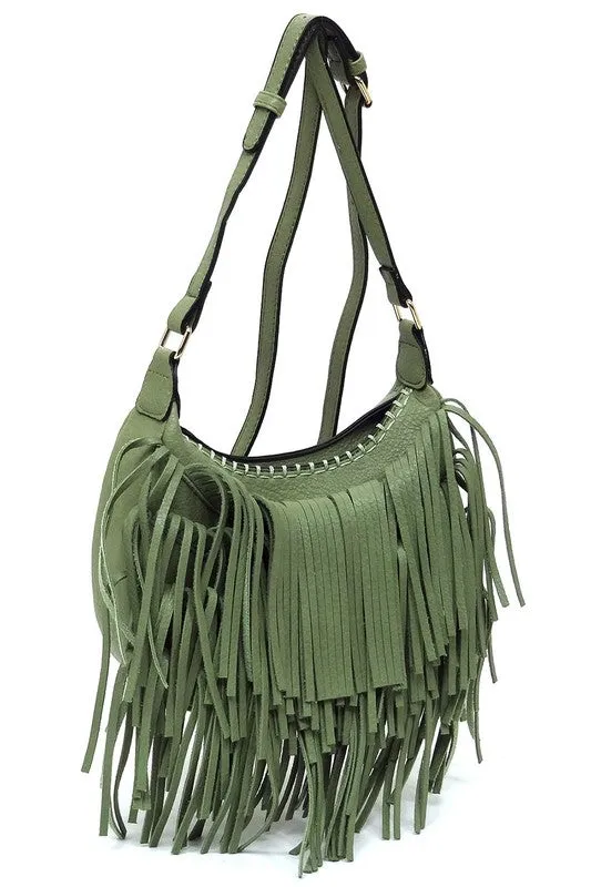 Fringe Hobo Bag