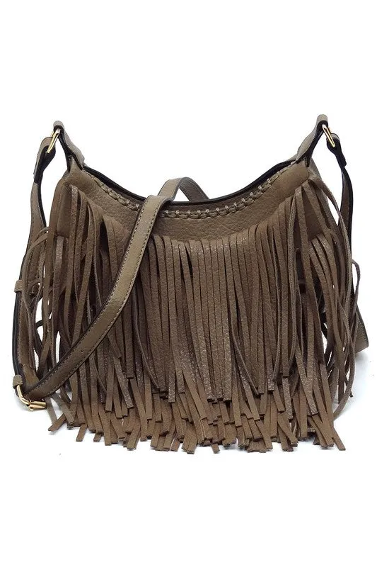 Fringe Hobo Bag