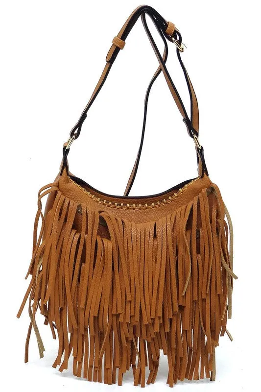 Fringe Hobo Bag