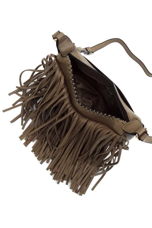 Fringe Hobo Bag