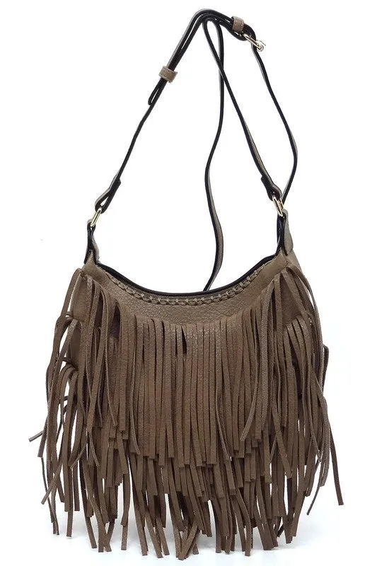 Fringe Hobo Bag