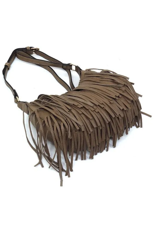 Fringe Hobo Bag