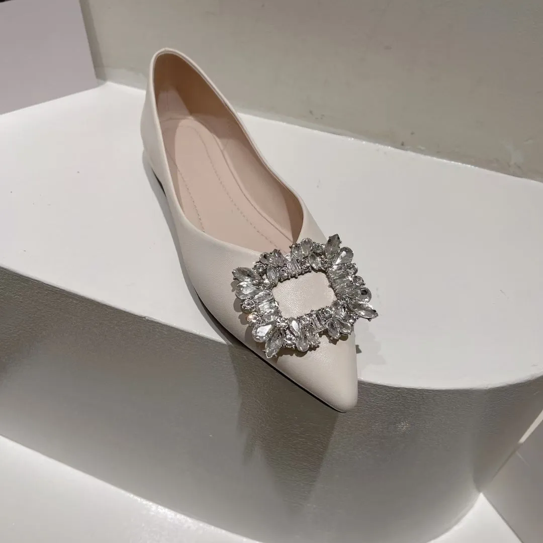 Gemma Pointed Buckle Flats