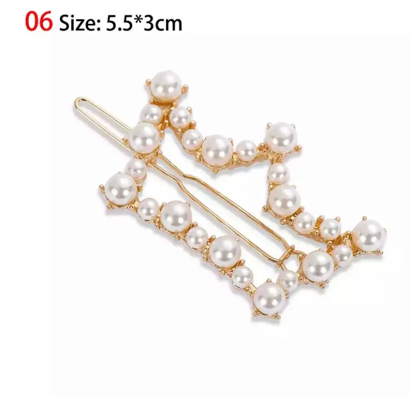 Geometrical Pearl Hair Lock Pins