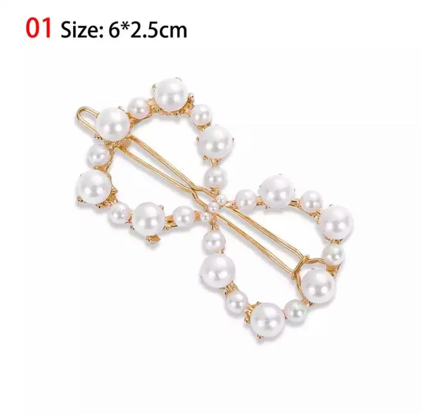 Geometrical Pearl Hair Lock Pins