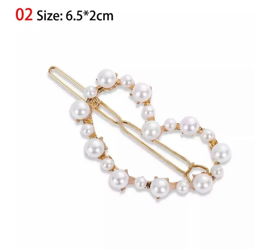 Geometrical Pearl Hair Lock Pins