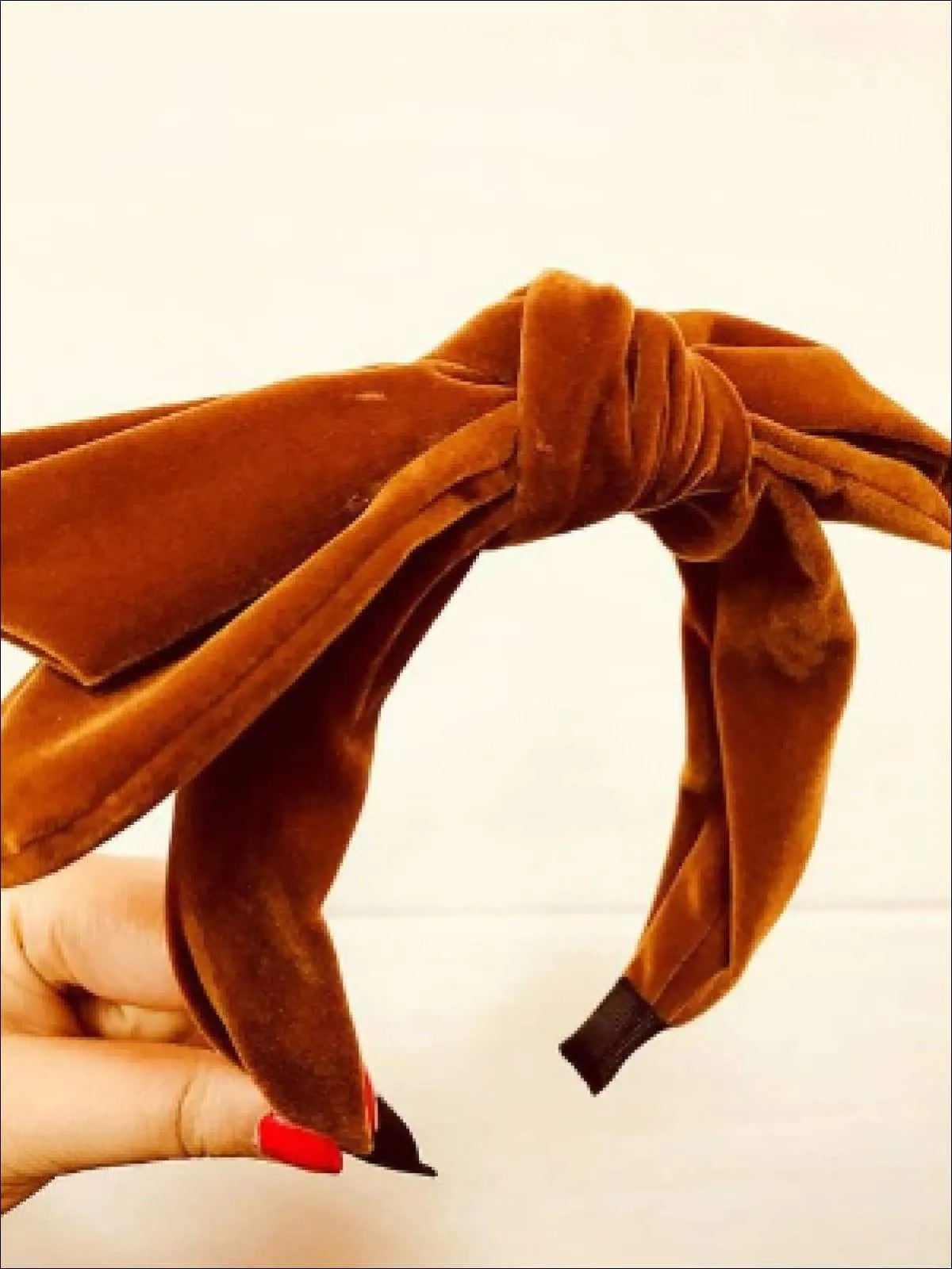 Girls Large Velvet Bow Headband (6 Color Options)