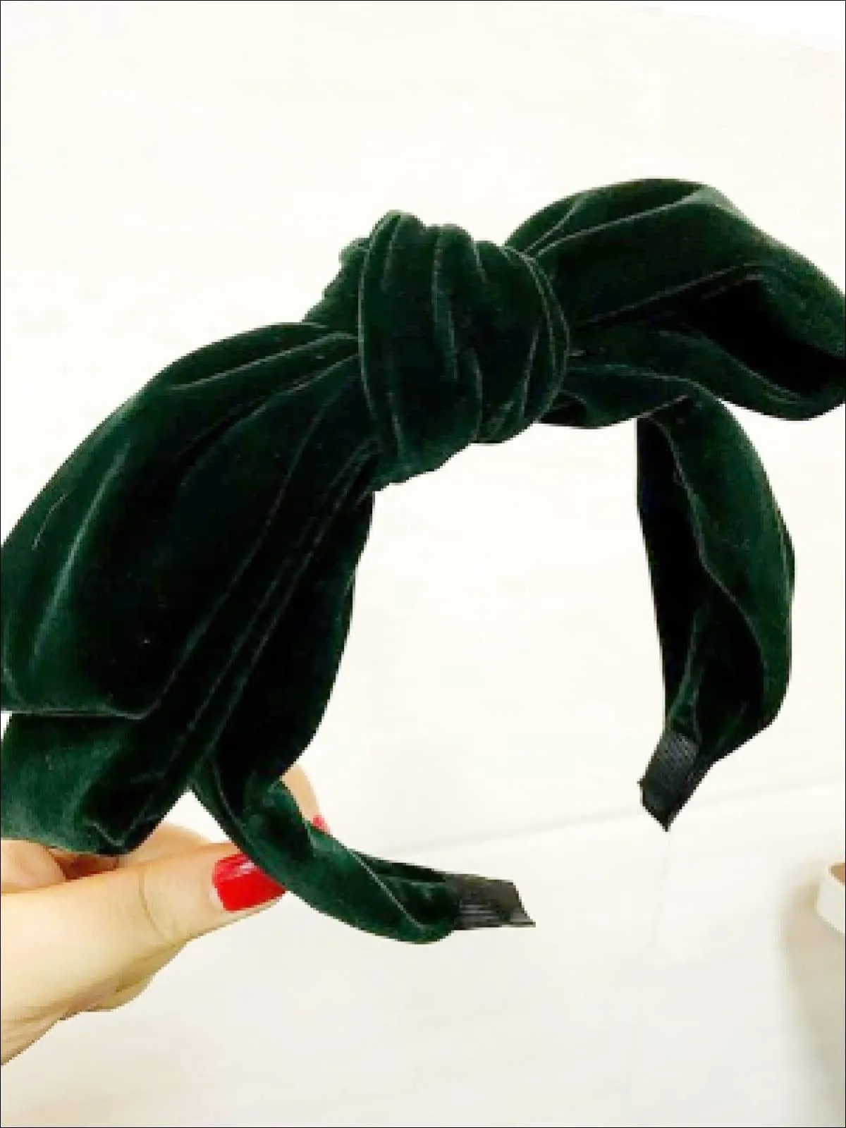 Girls Large Velvet Bow Headband (6 Color Options)