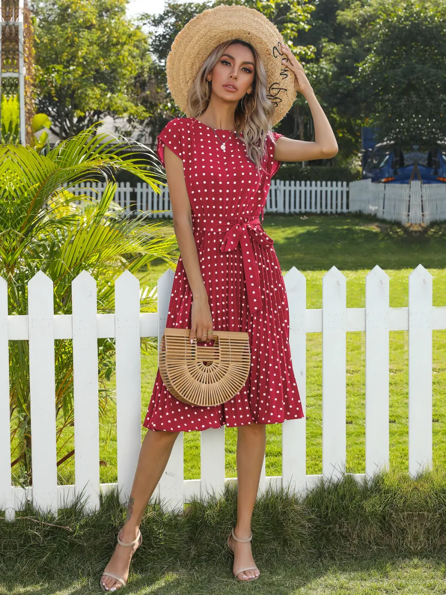 Given Spot Dress - Red