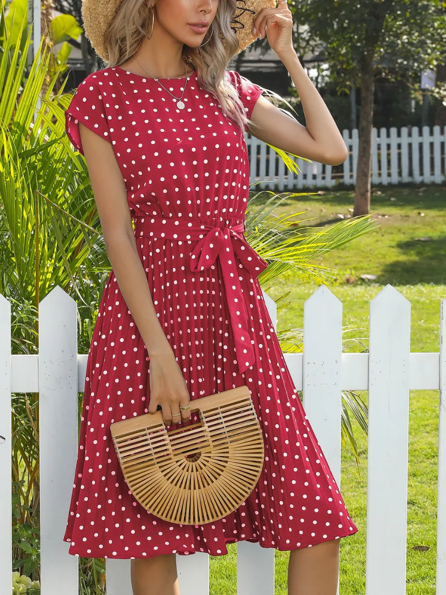 Given Spot Dress - Red