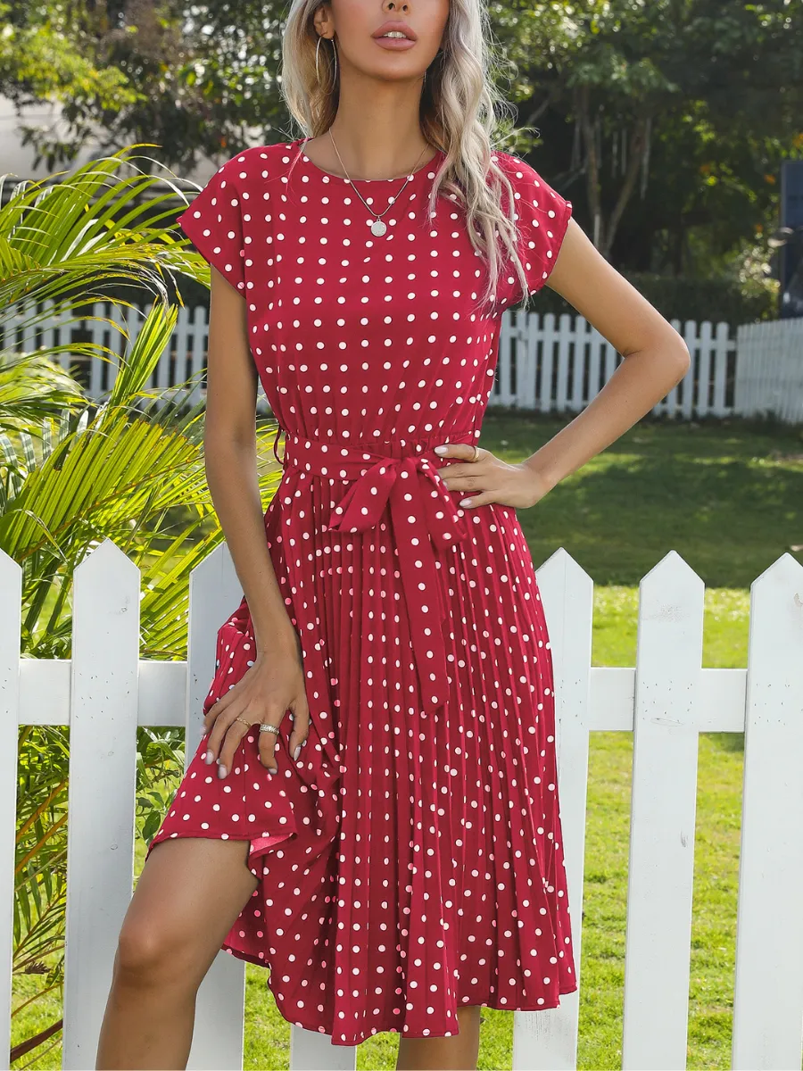 Given Spot Dress - Red