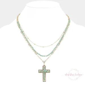 Glow In Faith - Turquoise Necklace