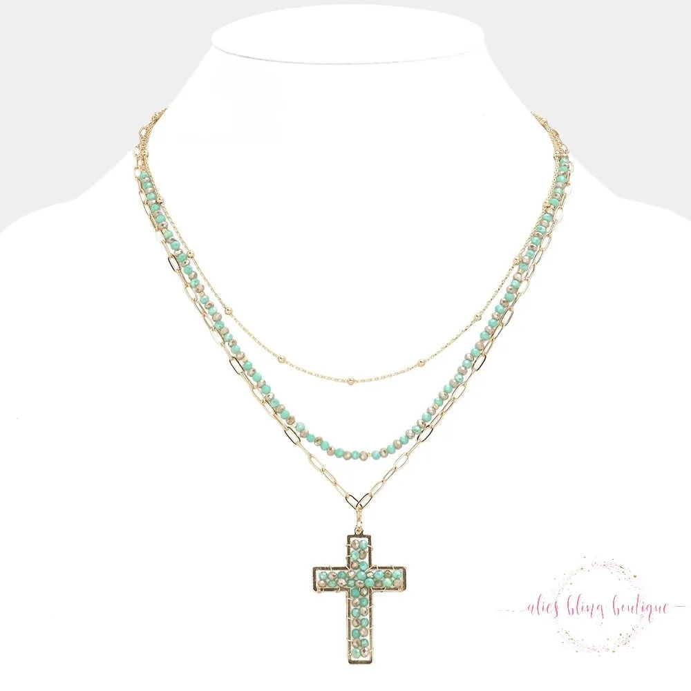 Glow In Faith - Turquoise Necklace