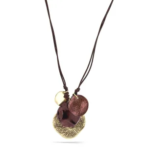 GOLD AND COPPER CHARM NECKLACES #223GD1401 (1D15)