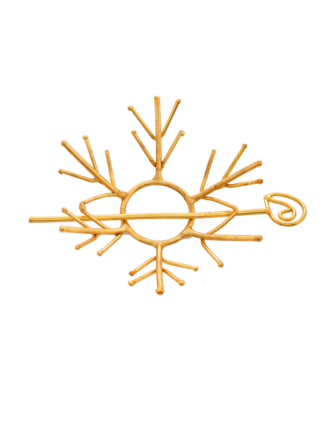 Golden Star metal hair barrette with stick (SBHA20MR_764)