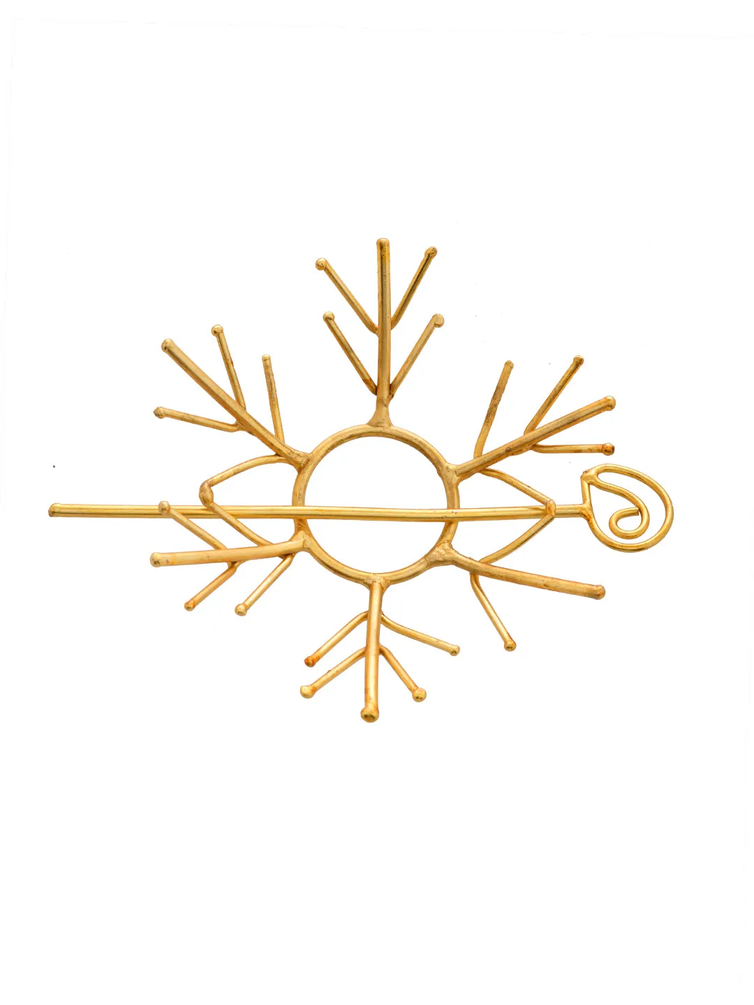 Golden Star metal hair barrette with stick (SBHA20MR_764)