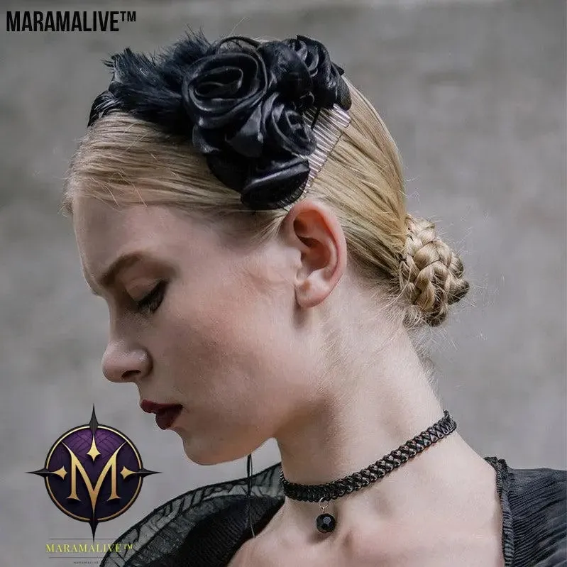 Gothic Flower Hair Clips: Spooky Locks Accessories