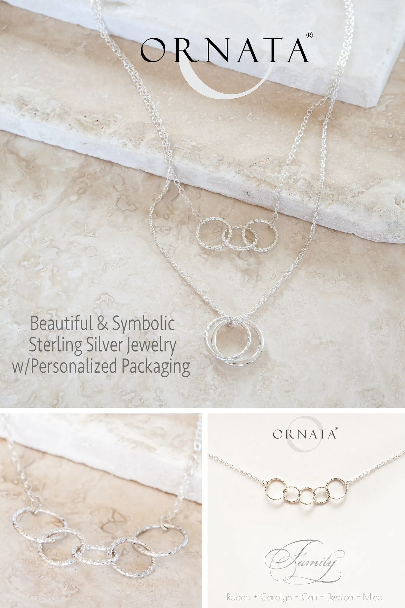 Graduation Gifts | Big Little Sterling Silver Necklace - Personalized