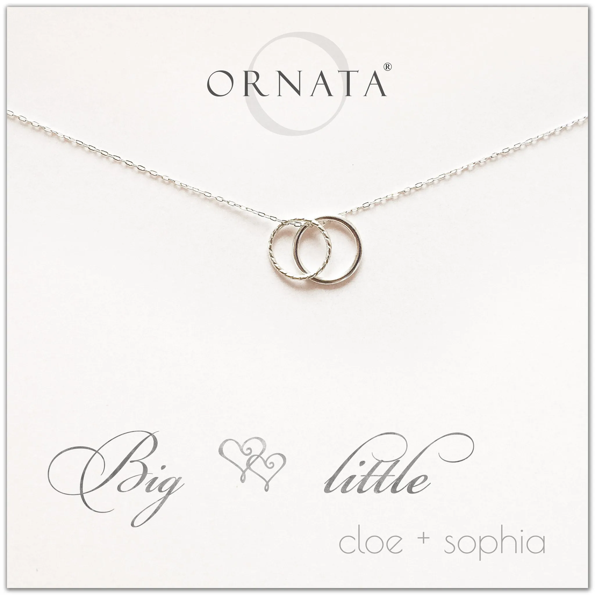 Graduation Gifts | Big Little Sterling Silver Necklace - Personalized