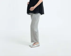 Grey Ultrasoft Bamboo Maternity Slit Pants