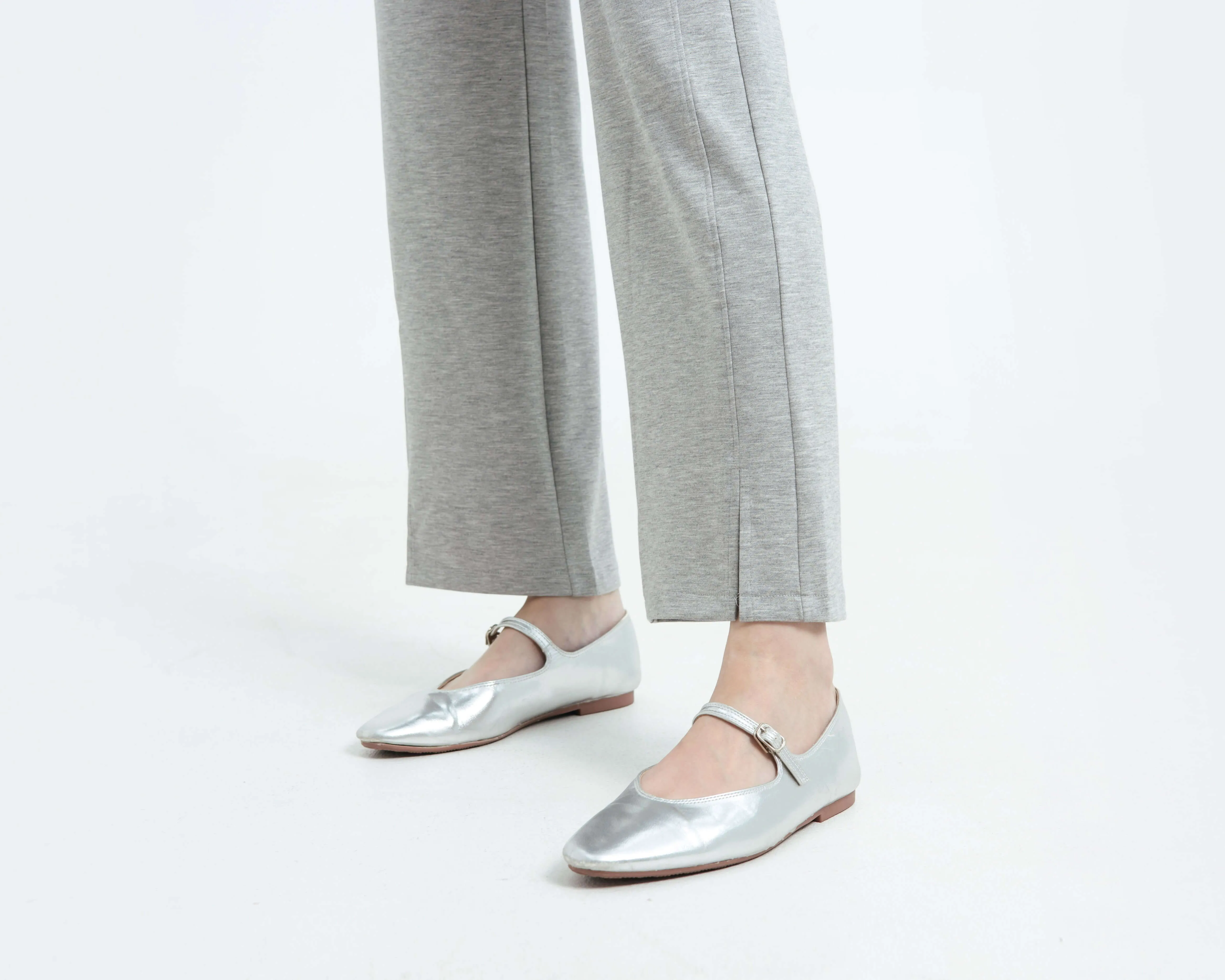 Grey Ultrasoft Bamboo Maternity Slit Pants