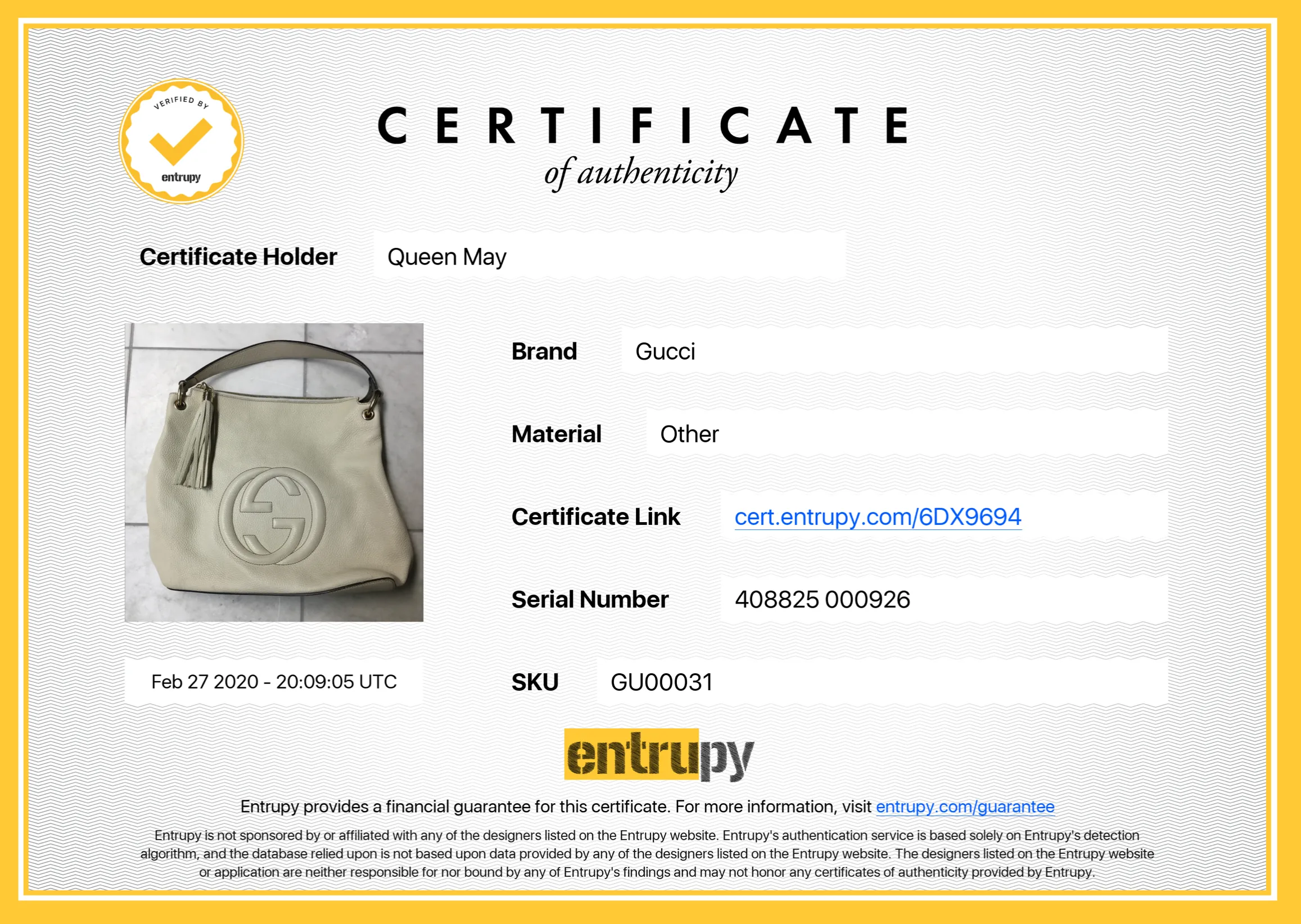 Gucci Soho Leather Hobo Bag