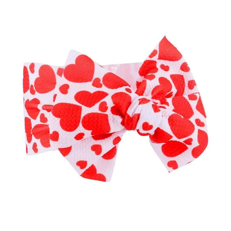 Handmade Bow Flowers Baby Headbands Printed Bowknot Elastic Baby Turban Newborn Hair Accessories For Baby Girls