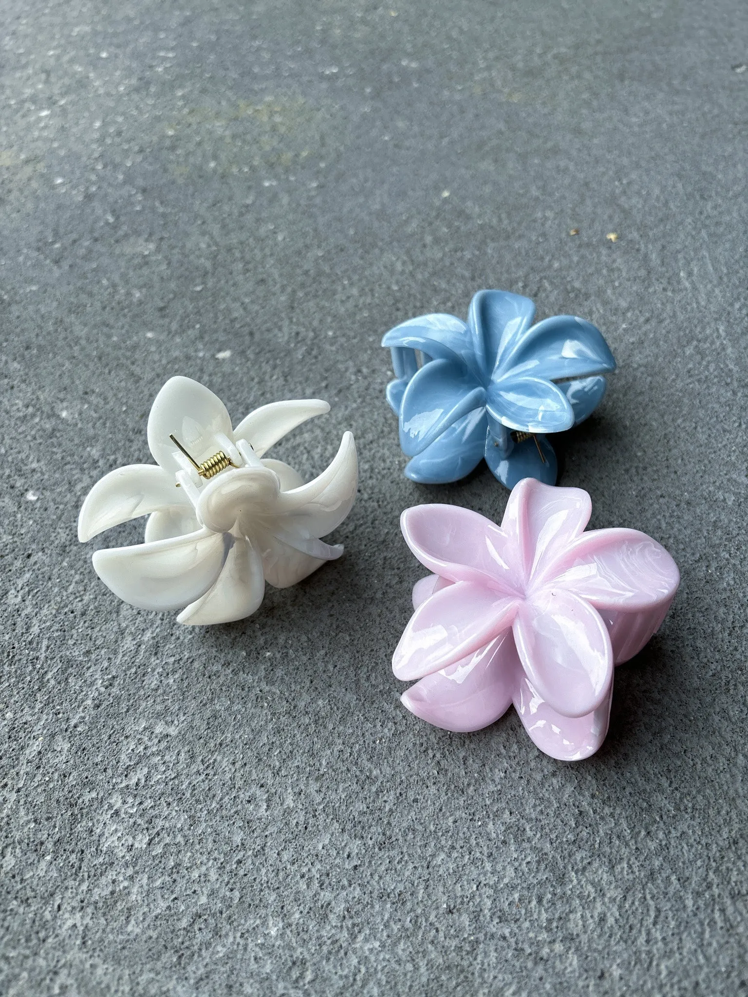Hibiscus Resin Flower Claw Clips (3col)