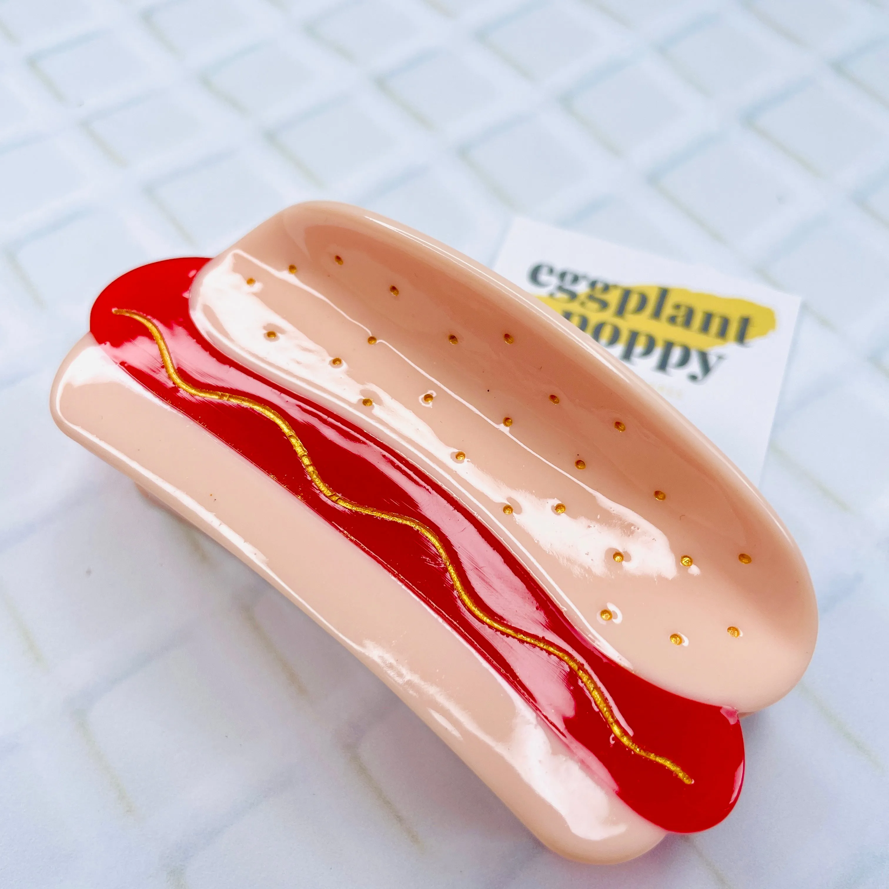 Hot Dog Hair Clip