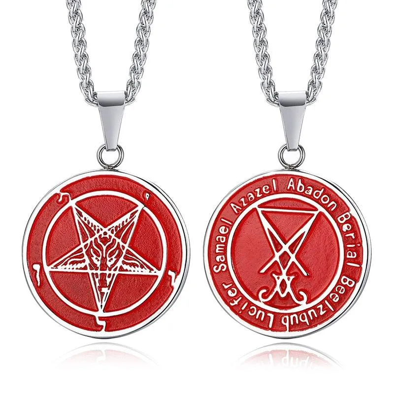 Inverted Baphomet Satanic Pentagram Sigil
