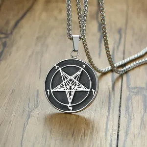 Inverted Baphomet Satanic Pentagram Sigil