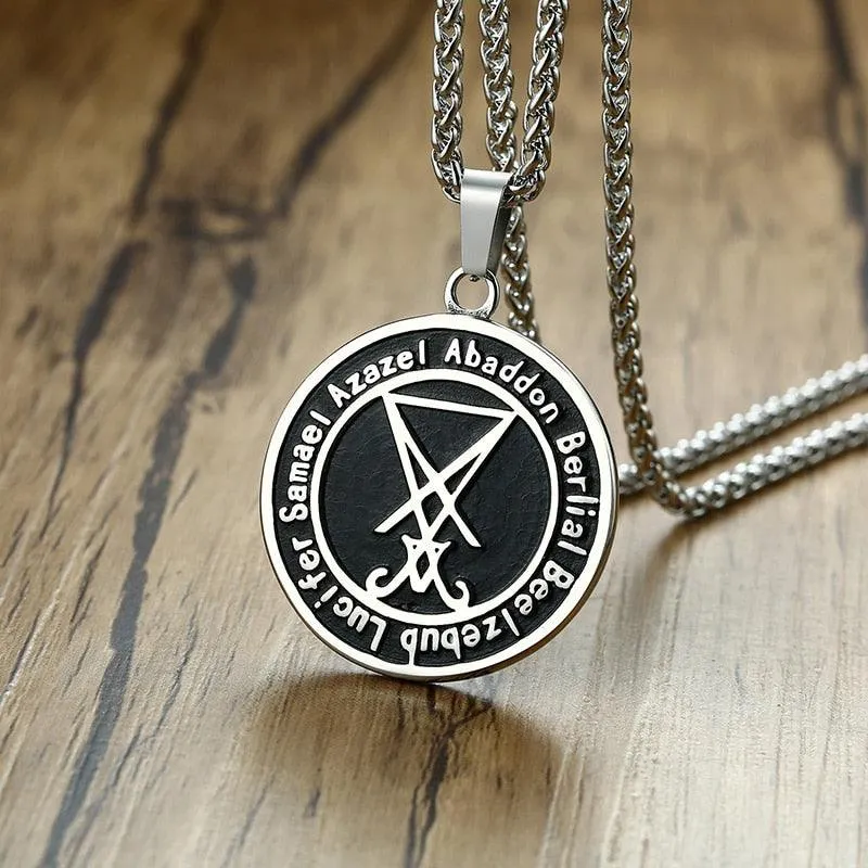 Inverted Baphomet Satanic Pentagram Sigil