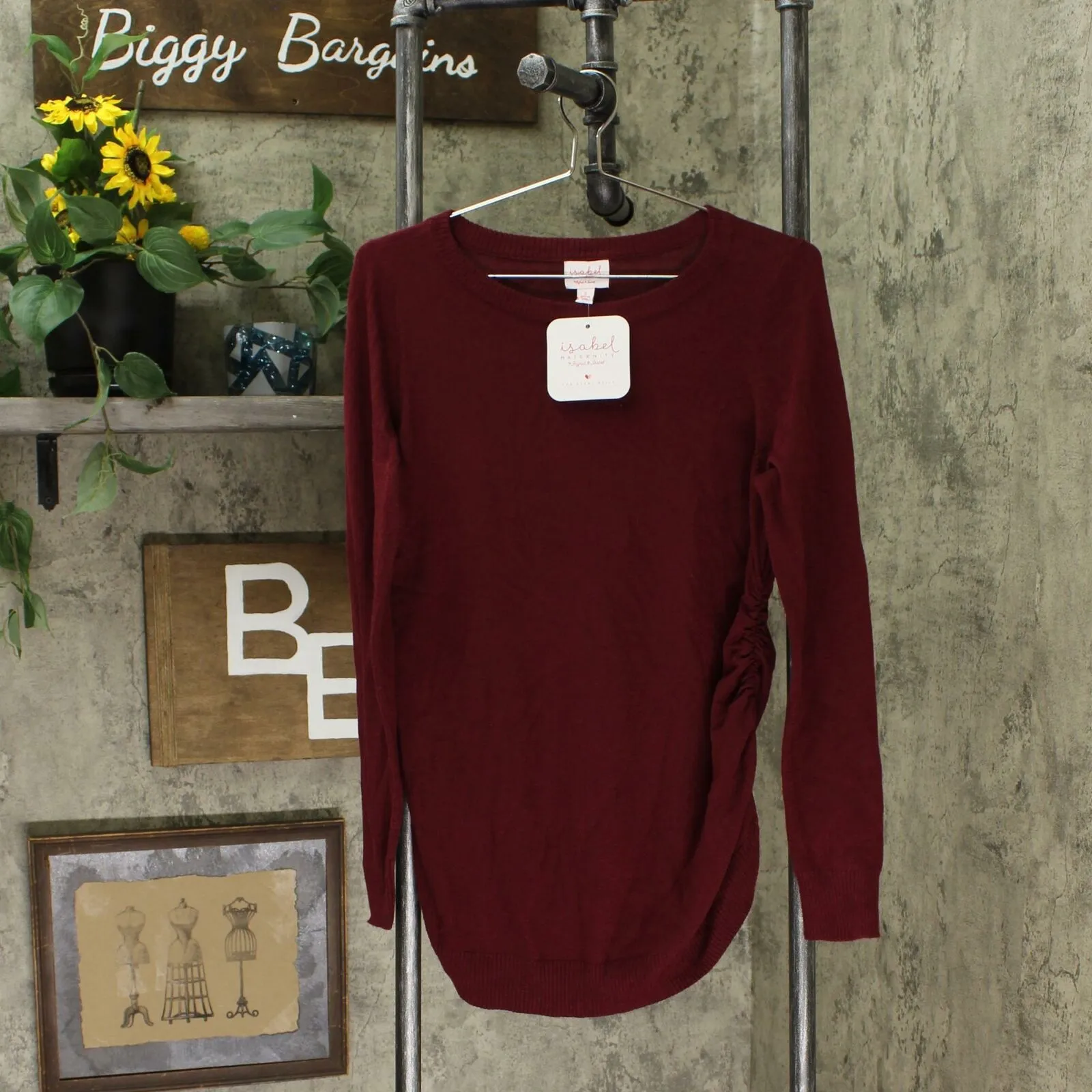 Isabel Maternity by Ingrid & Isabel Essential Side Shirred Pullover Sweater
